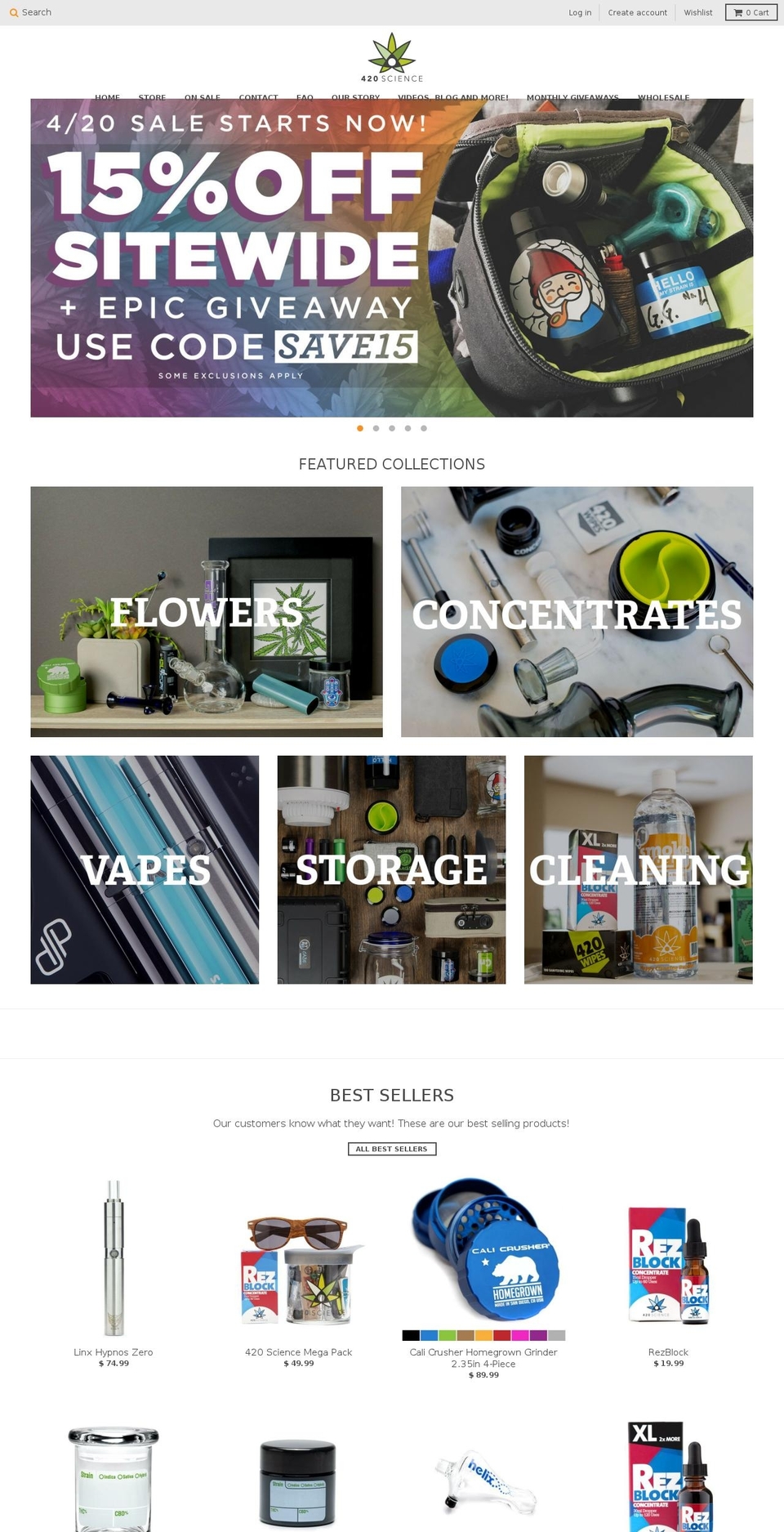 420science.com shopify website screenshot