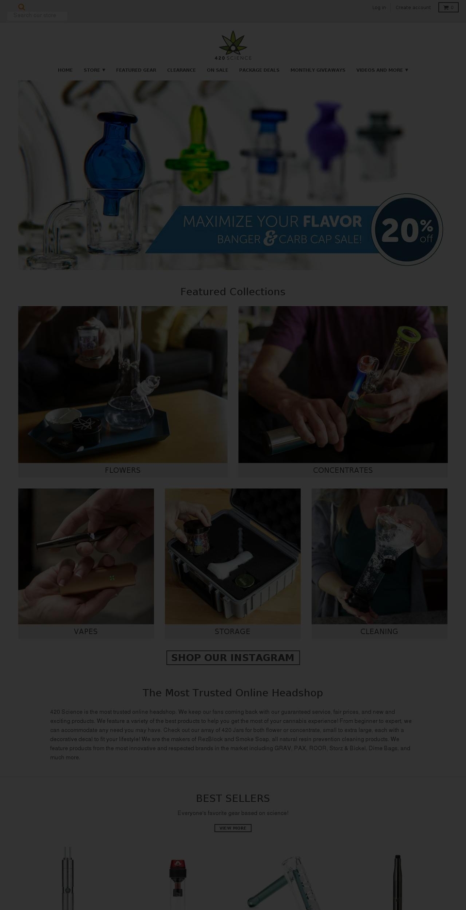 420sciences.com — Shopify storefront screenshot