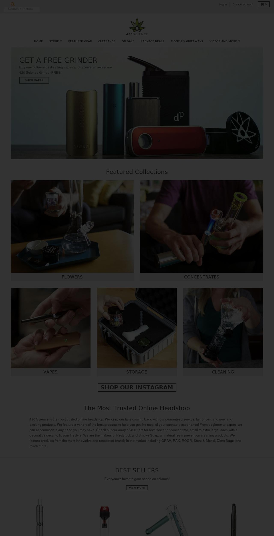 420scientists.com — Shopify storefront screenshot