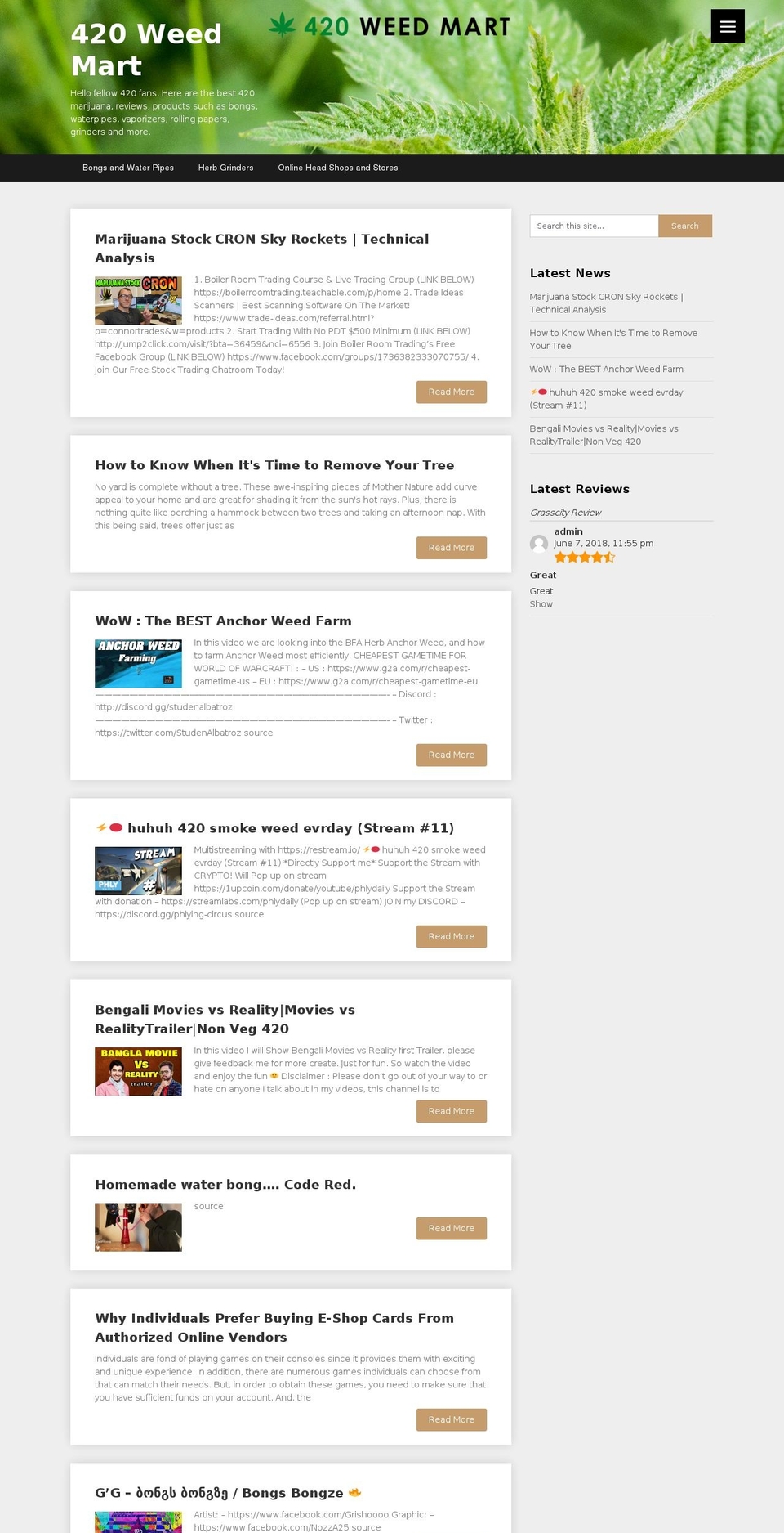 420weedmart.com shopify website screenshot