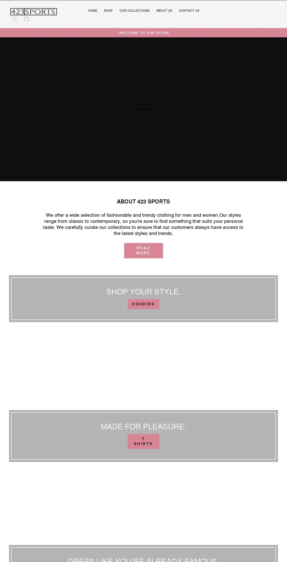 423sports.com shopify website screenshot