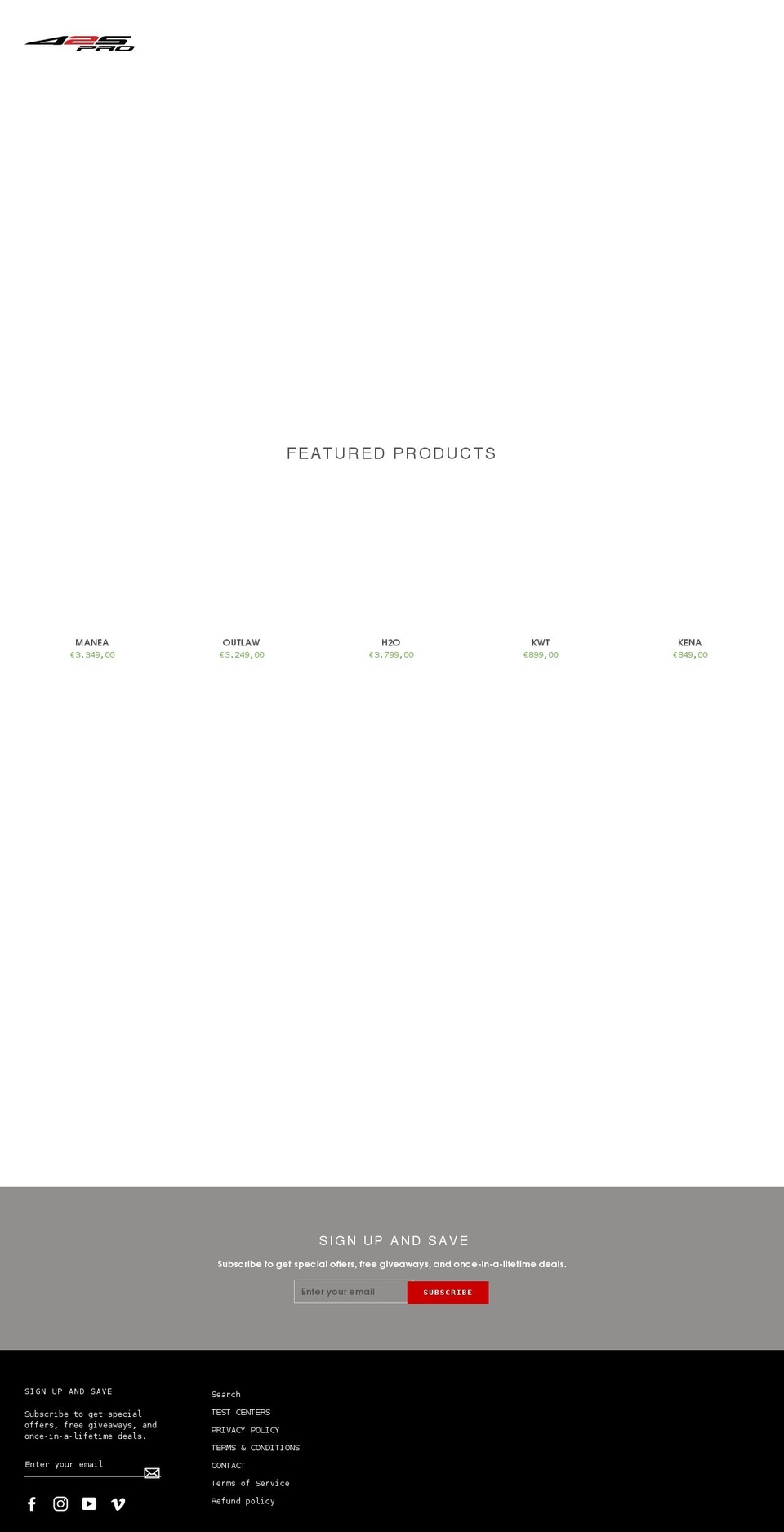 425pro.com shopify website screenshot