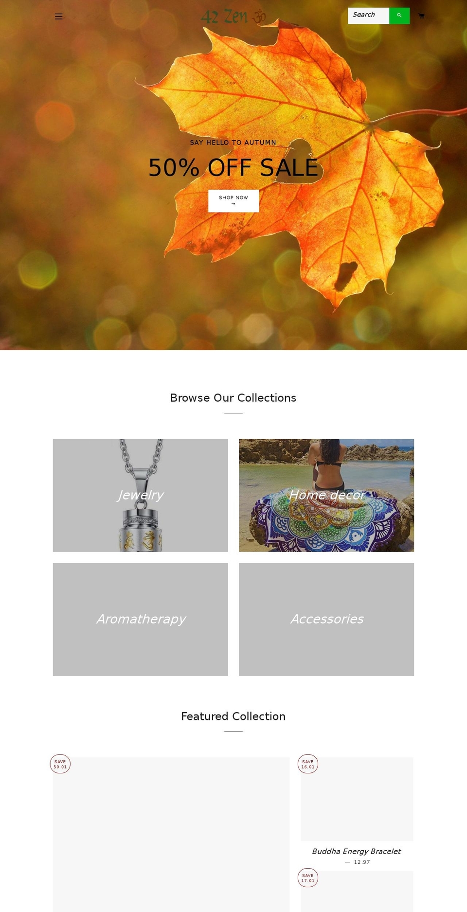42zen.com shopify website screenshot