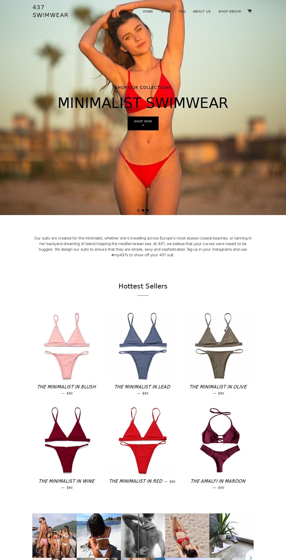 437swimwear.com shopify website screenshot