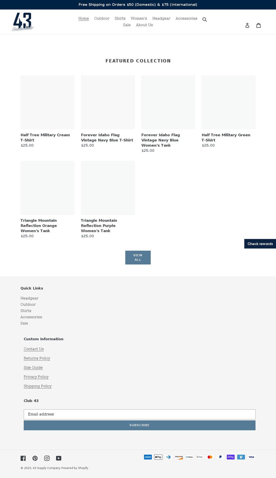 43supplyco.com shopify website screenshot
