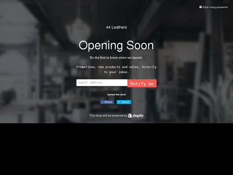 44leathers.com shopify website screenshot
