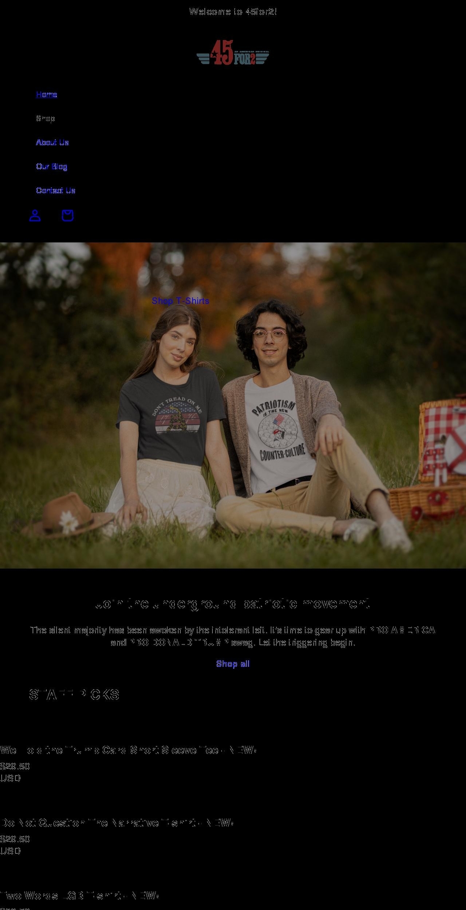 45for2.com shopify website screenshot