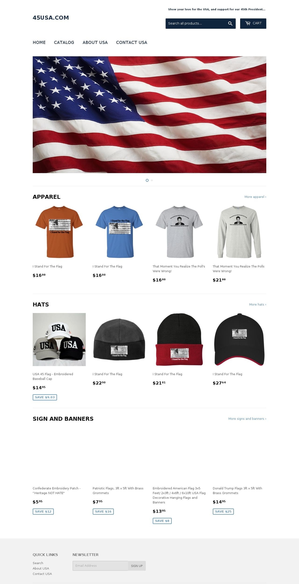 45usa.com — Shopify storefront screenshot