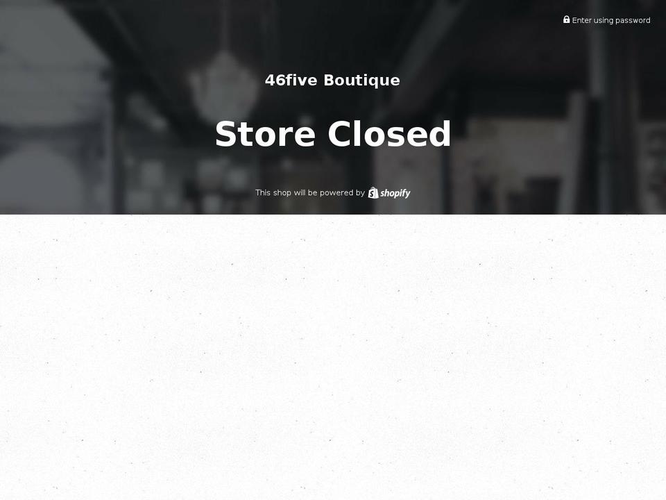 46fiveboutique.com shopify website screenshot