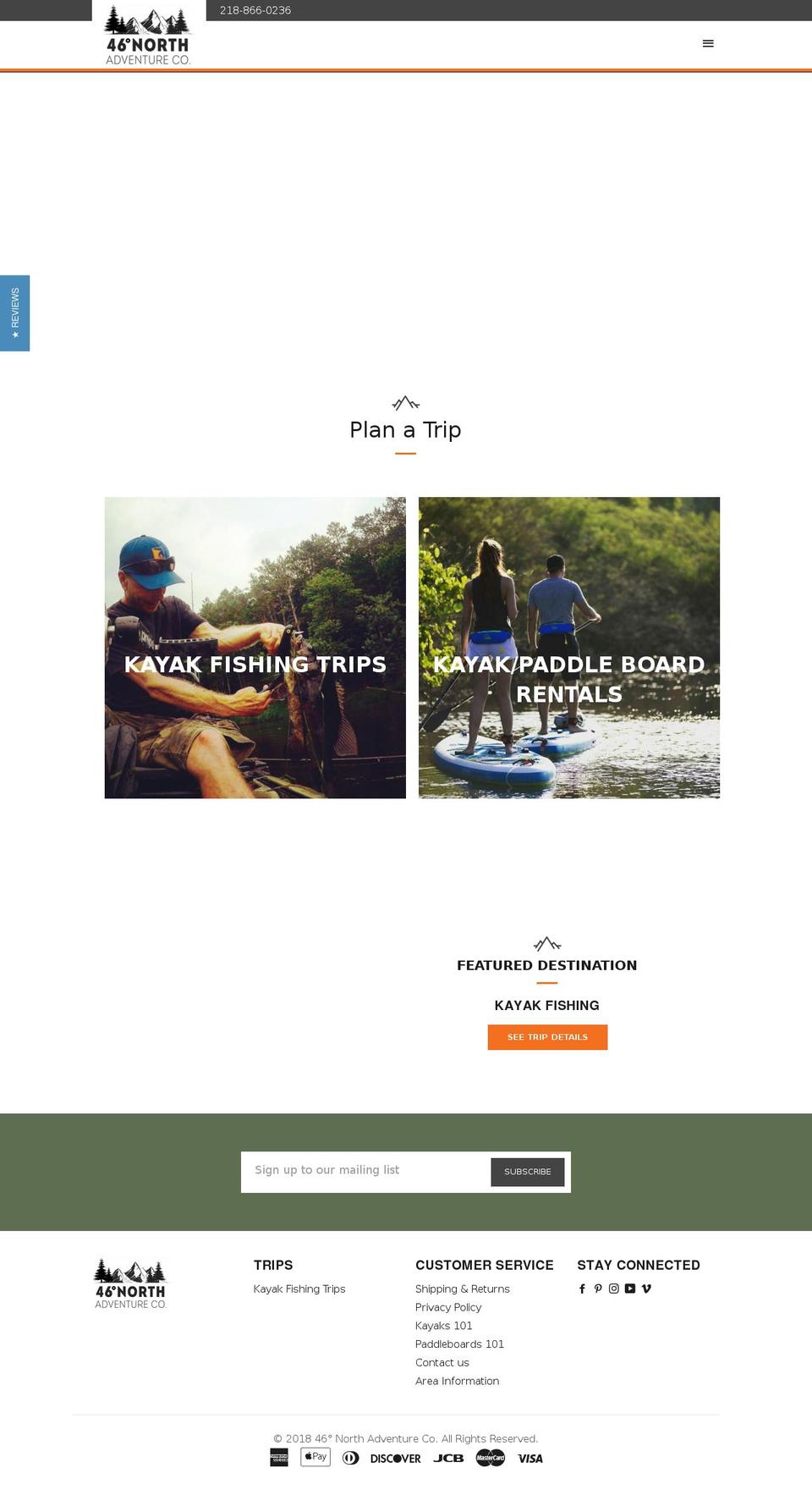 46northadventure.com — Shopify storefront screenshot
