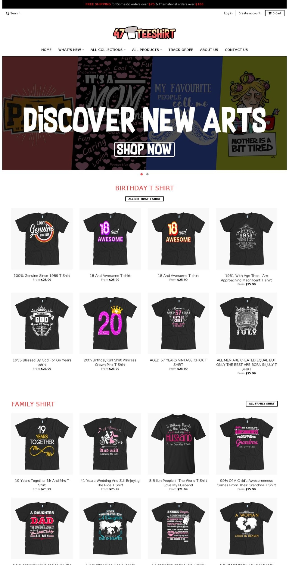 47teeshirt.com — Shopify storefront screenshot