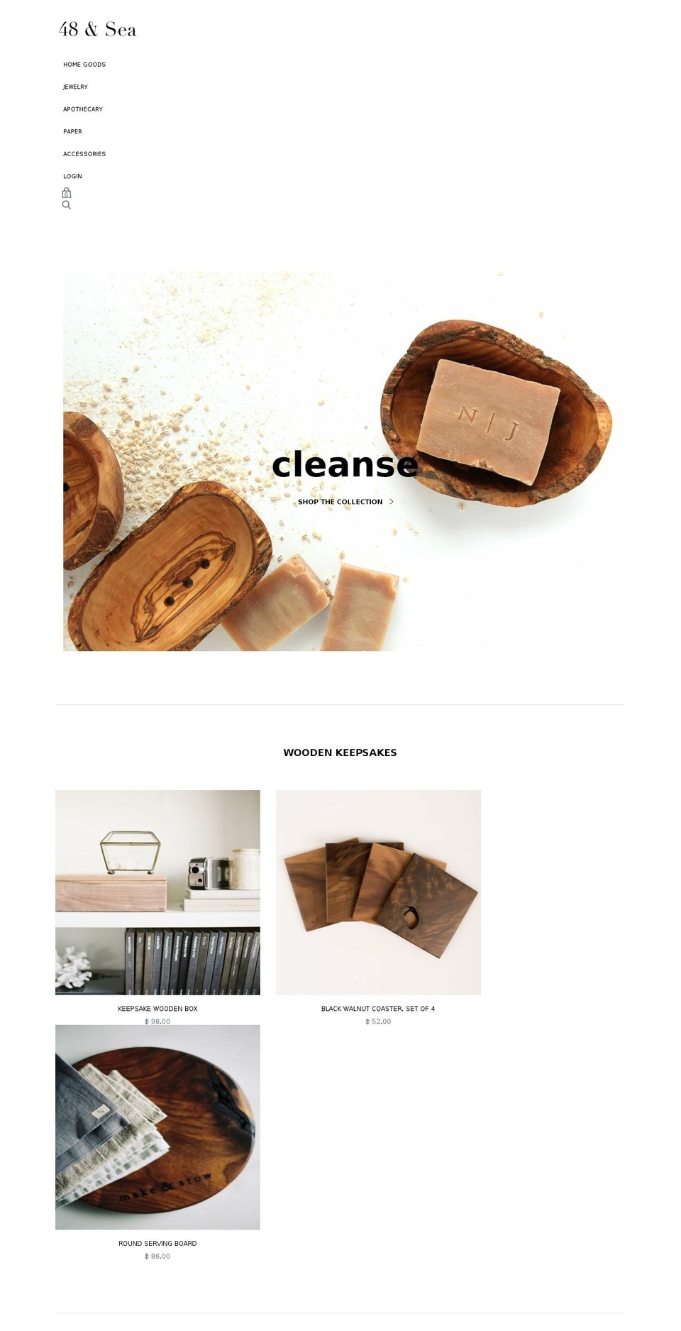48sea.com shopify website screenshot