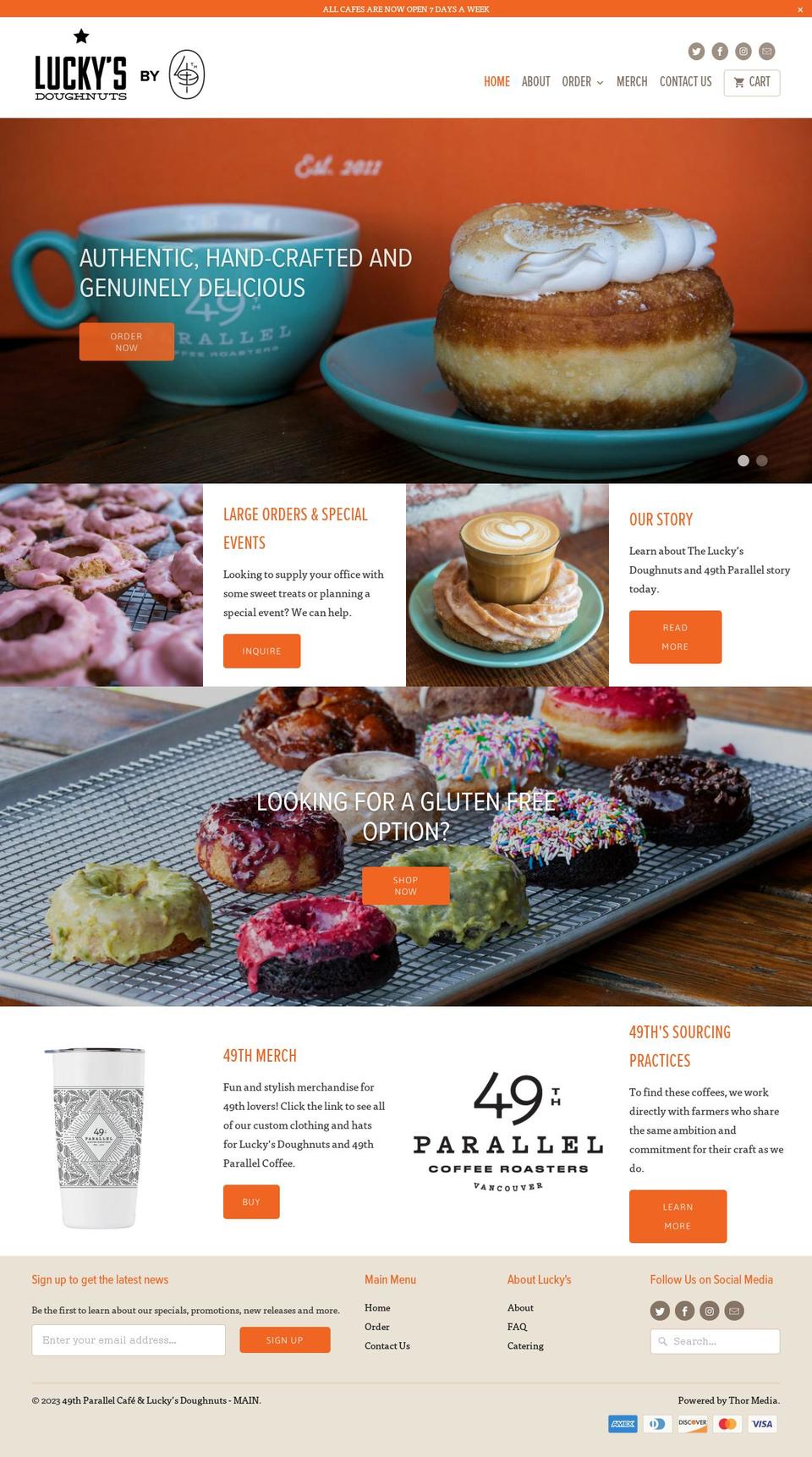 49thcafe.com — Shopify storefront screenshot