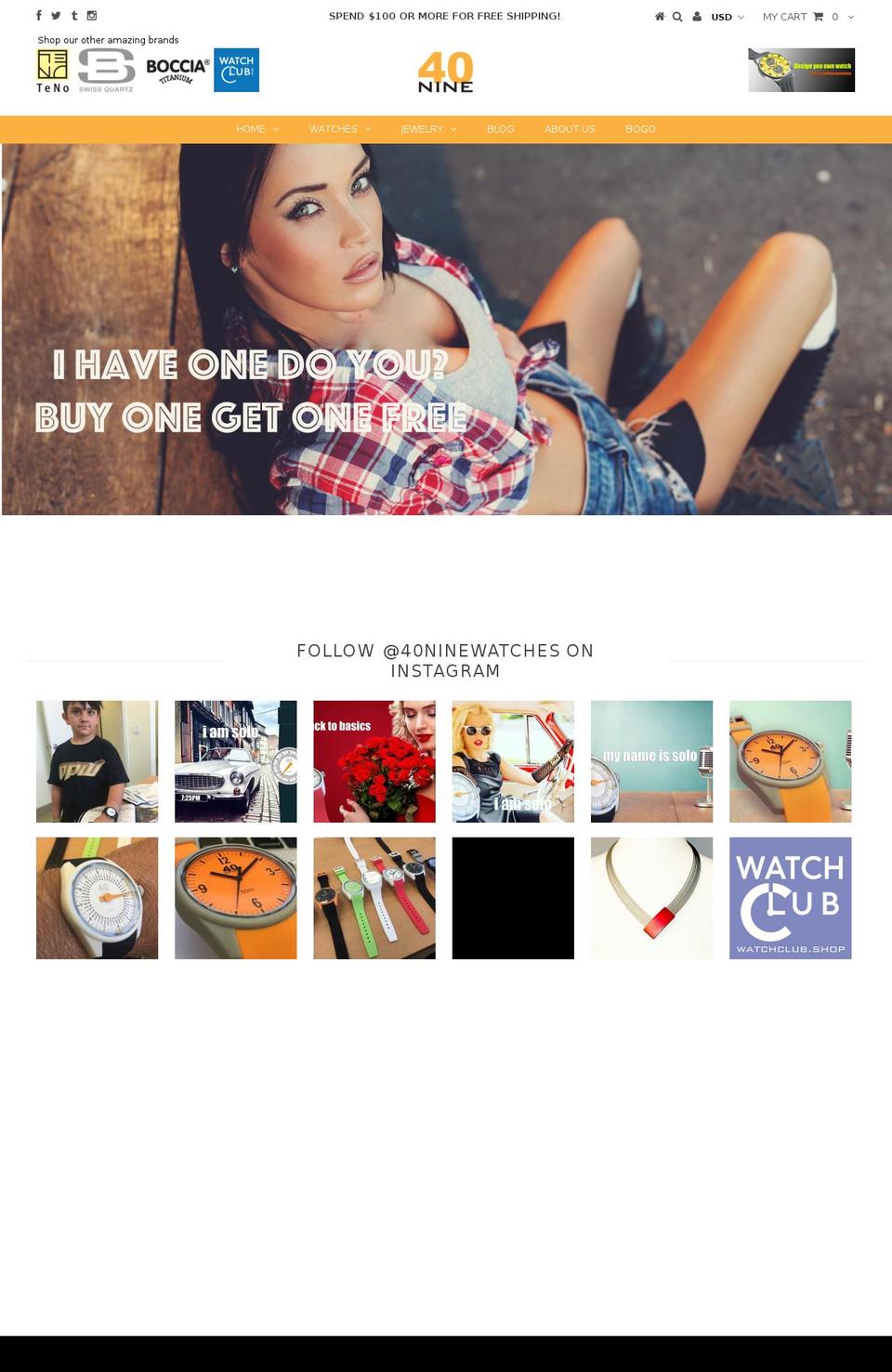 49watches.com shopify website screenshot