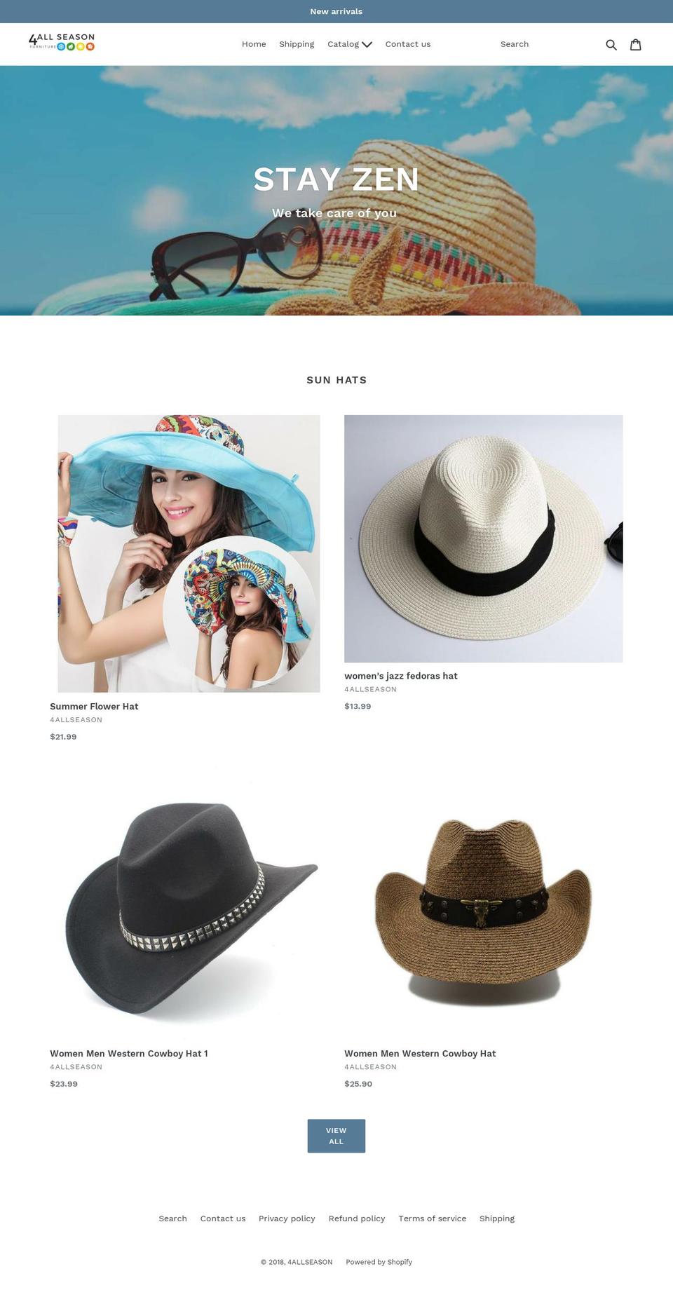 4allseason.com — Shopify storefront screenshot