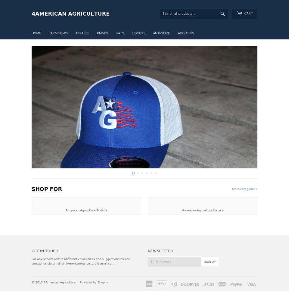 4americanagriculture.com shopify website screenshot