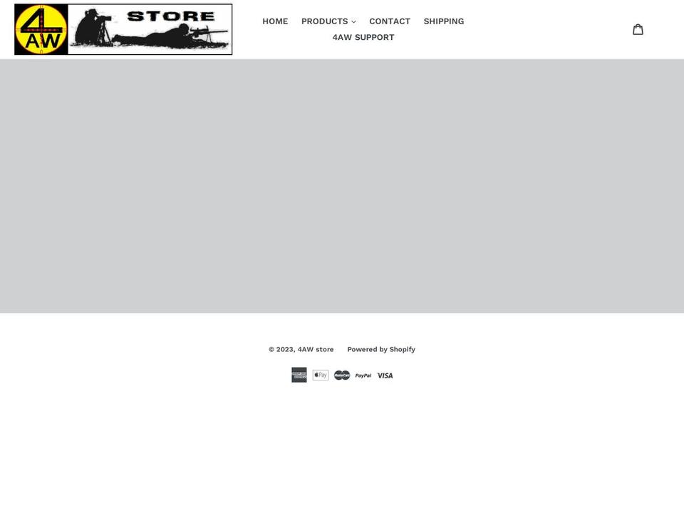 4aw-store.myshopify.com shopify website screenshot