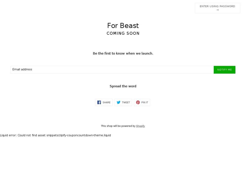 4beast.com — Shopify storefront screenshot