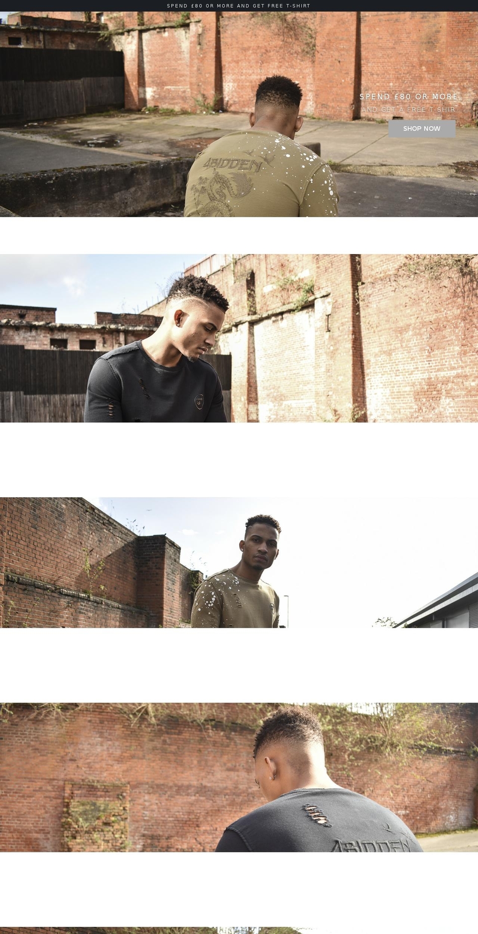 4biddenclothing.com shopify website screenshot