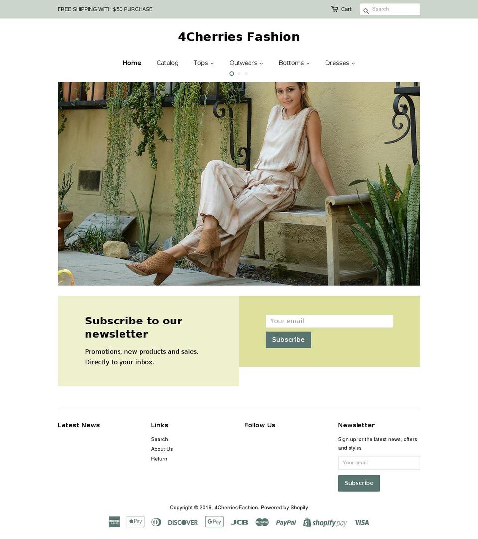 4cherries.com — Shopify storefront screenshot