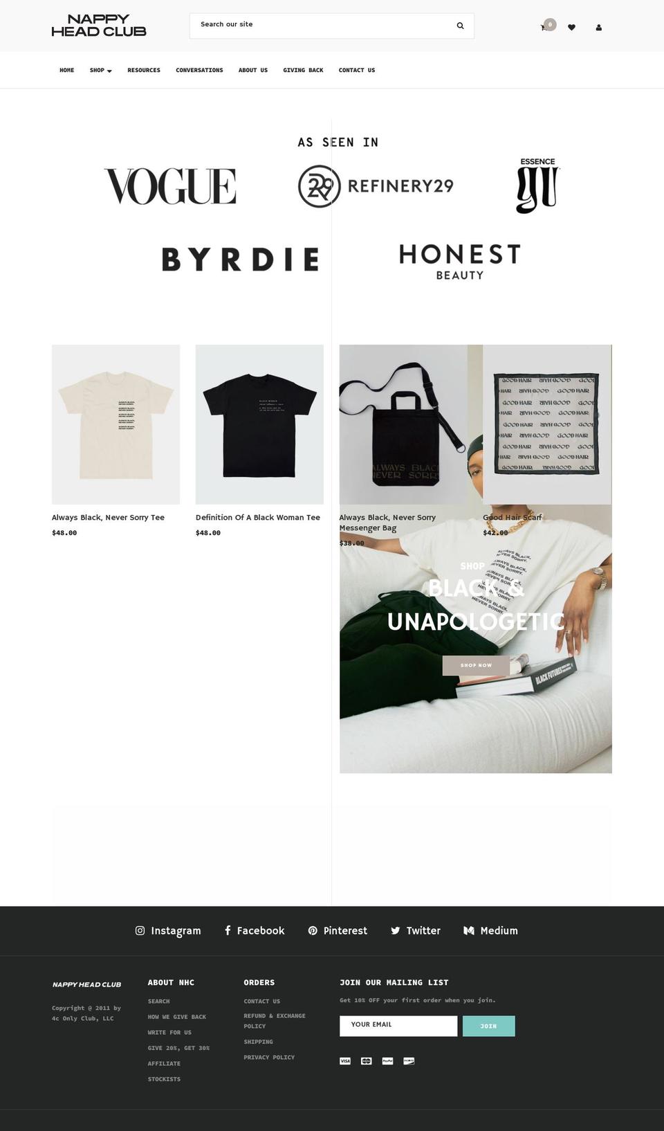 4conlyclub.com — Shopify storefront screenshot