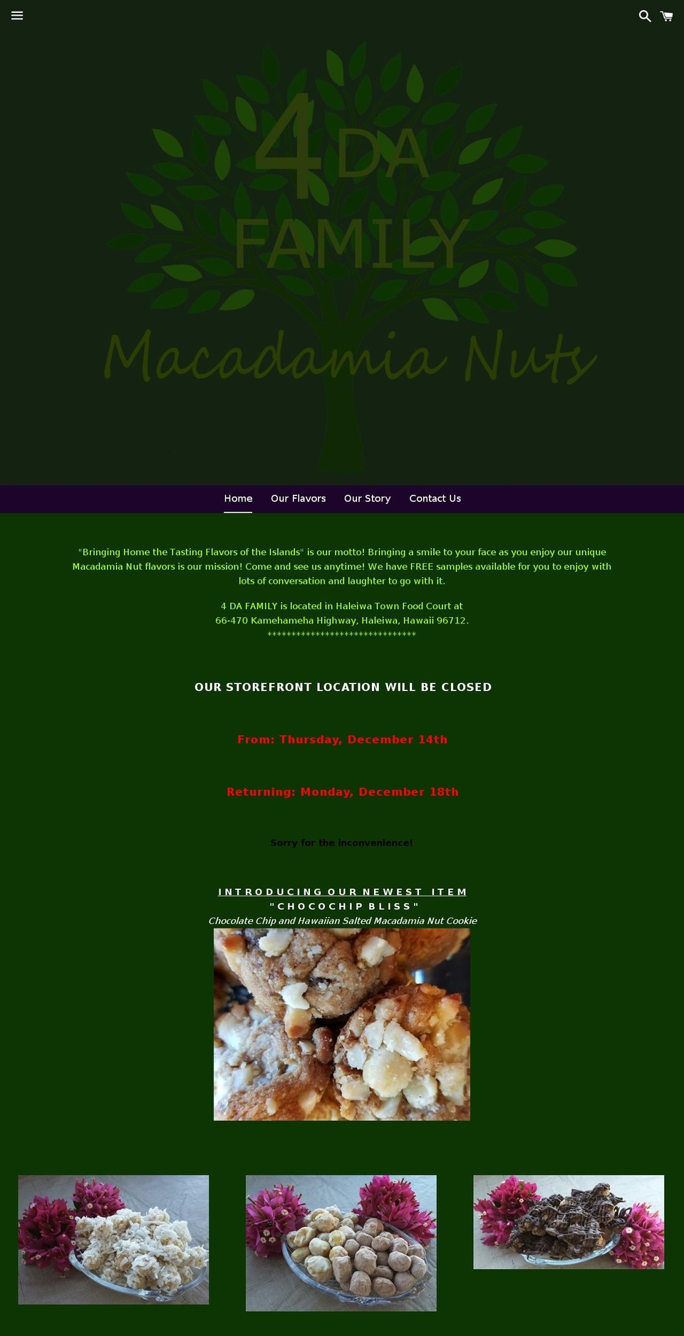 4dafamily.com — Shopify storefront screenshot