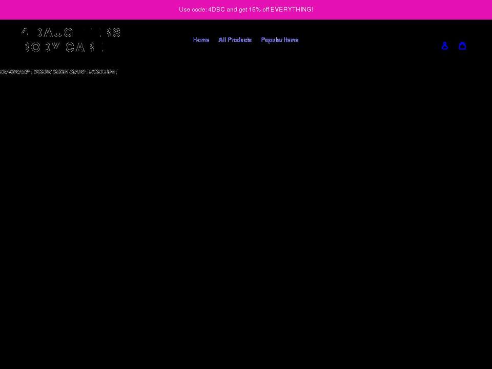 4daughtersbc.com shopify website screenshot