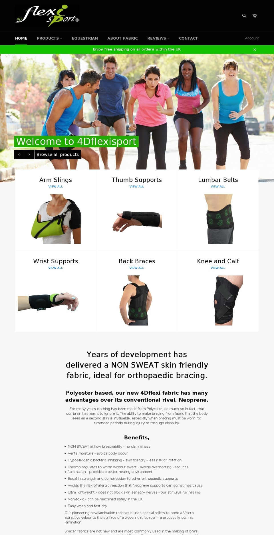 4dflexisport.com shopify website screenshot