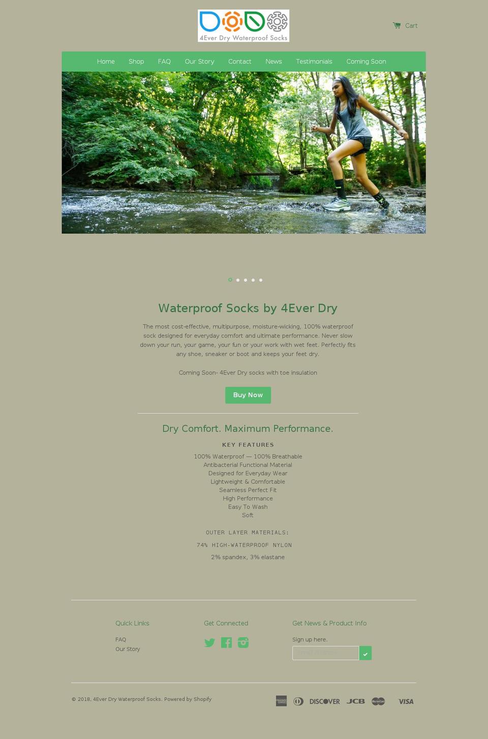 4everydrysocks.com — Shopify storefront screenshot