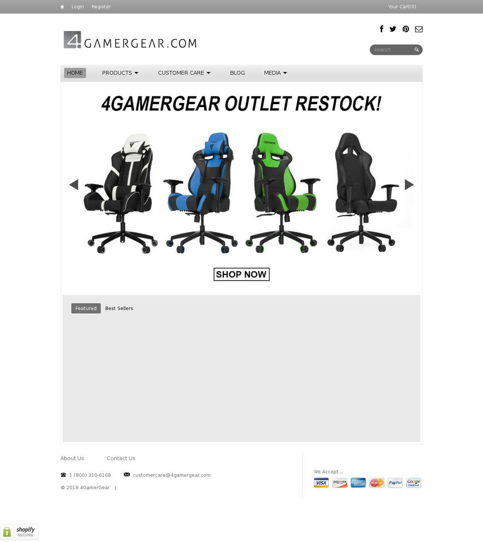 4gamergear.myshopify.com shopify website screenshot