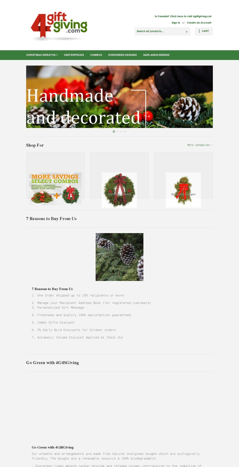 4giftgiving.com shopify website screenshot
