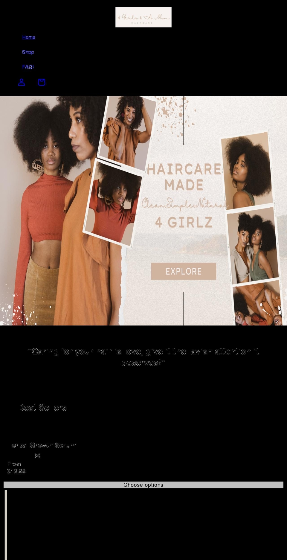 4girlzandamom.com shopify website screenshot