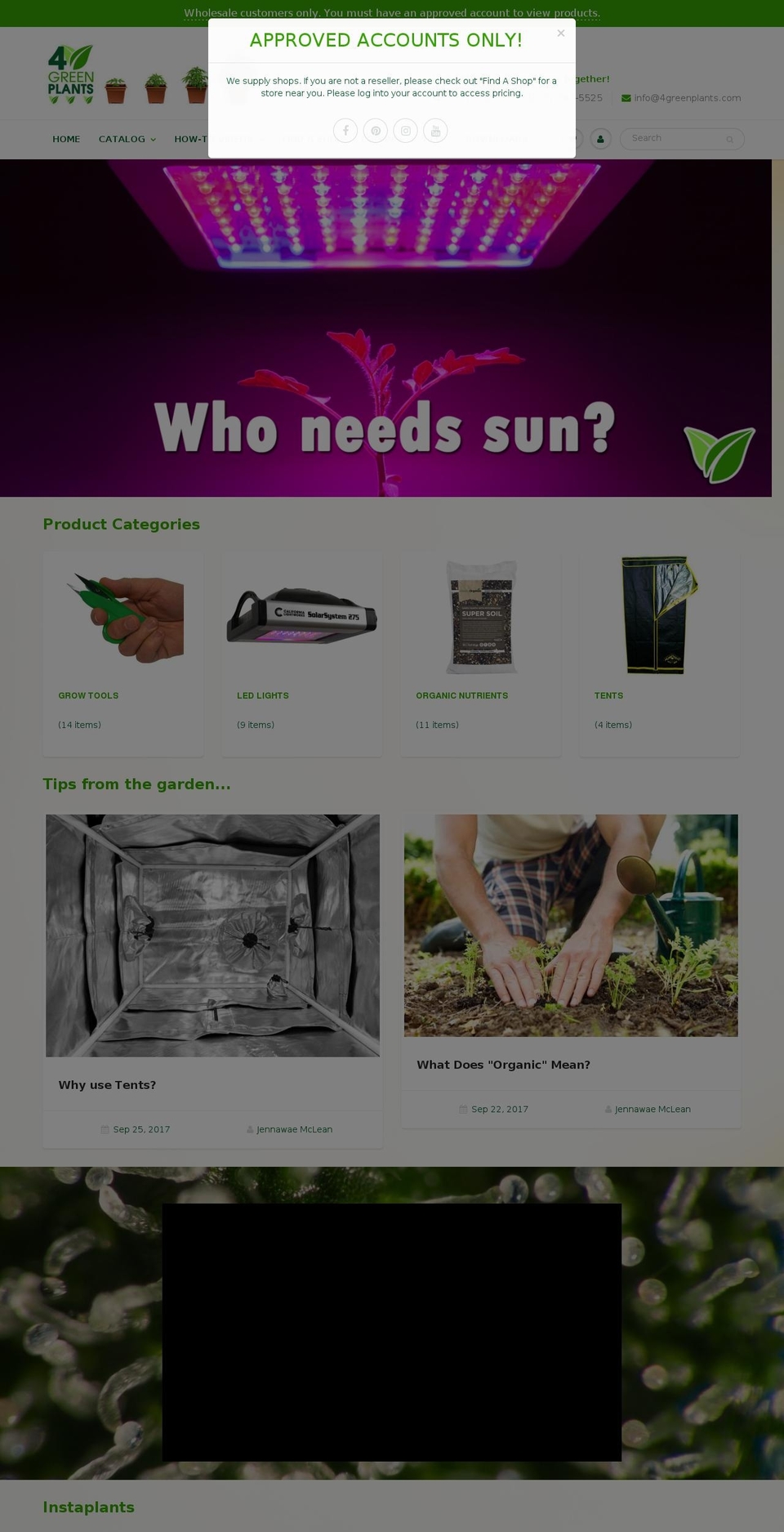 4greenplants.com — Shopify storefront screenshot