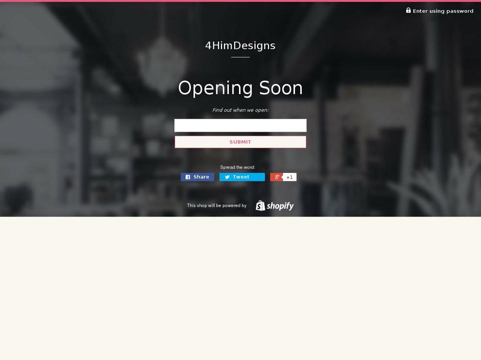 4himdesigns.com shopify website screenshot
