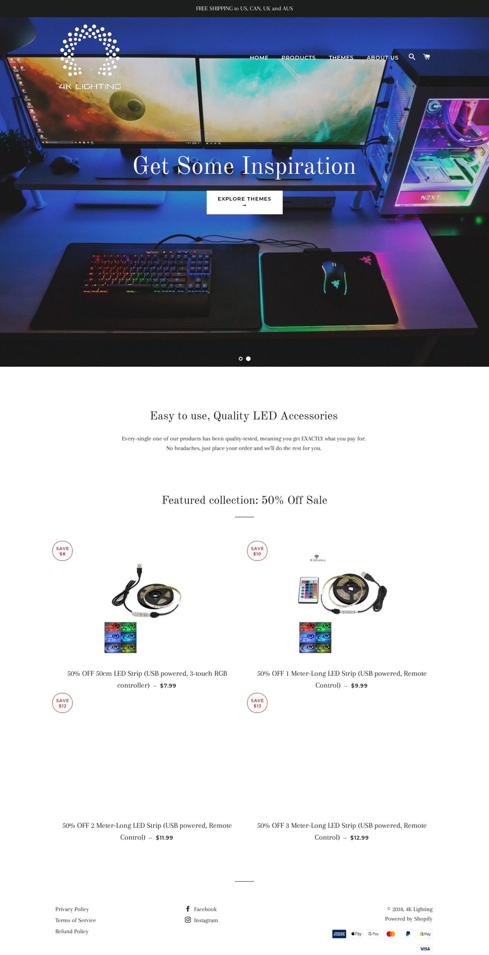 4klighting.com — Shopify storefront screenshot