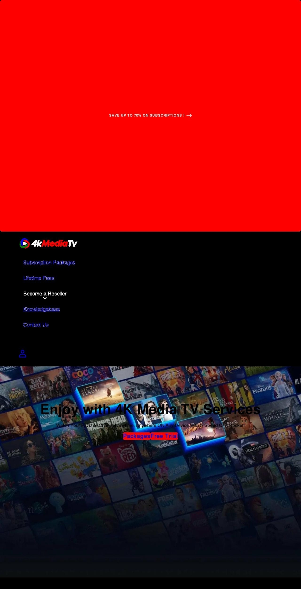4kmediatv.com shopify website screenshot