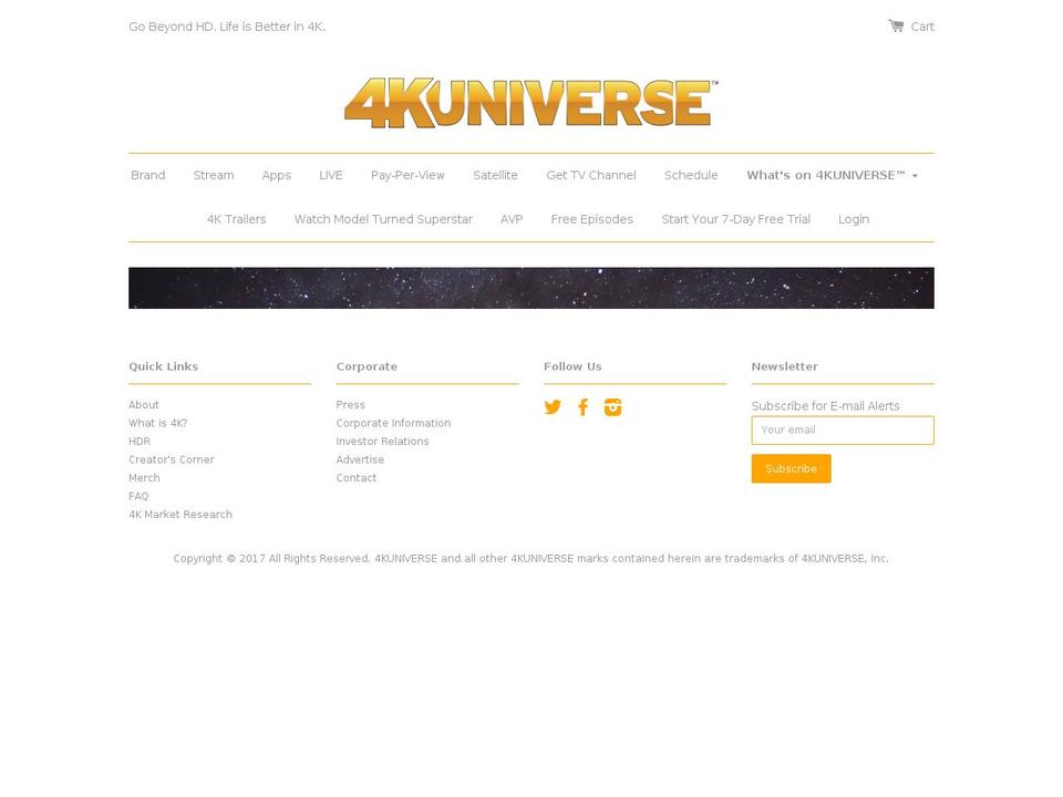 4kuniversenow.com shopify website screenshot