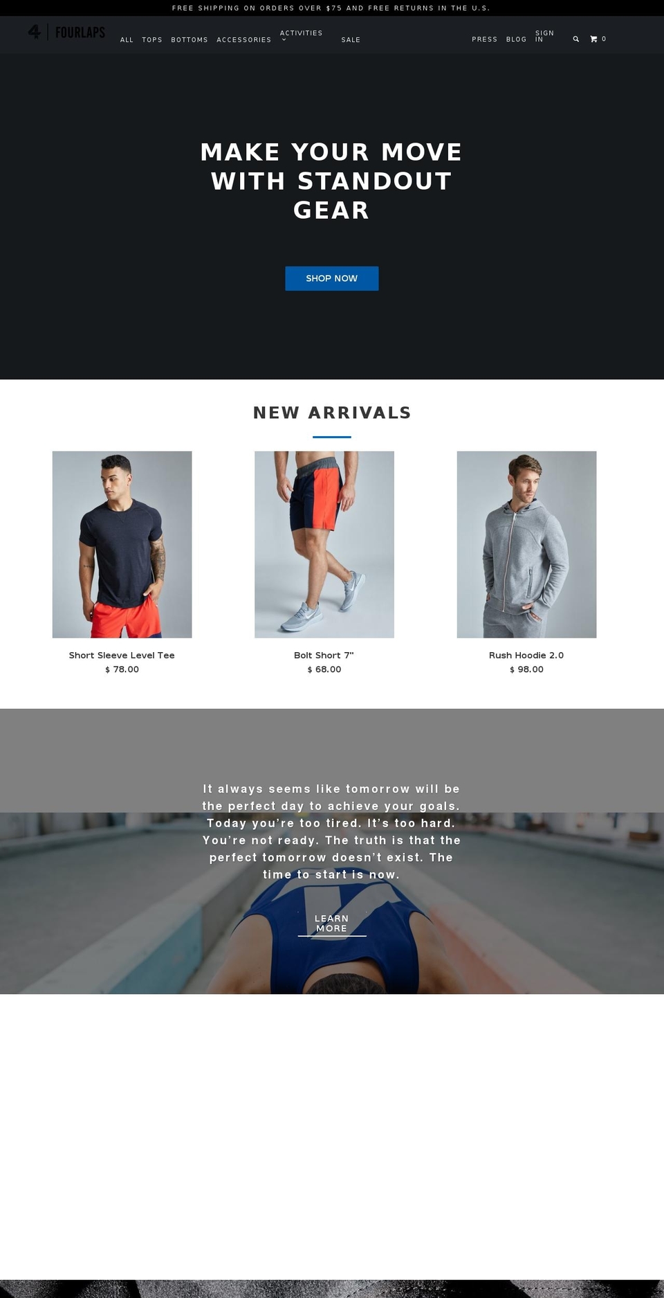 4laps.biz shopify website screenshot