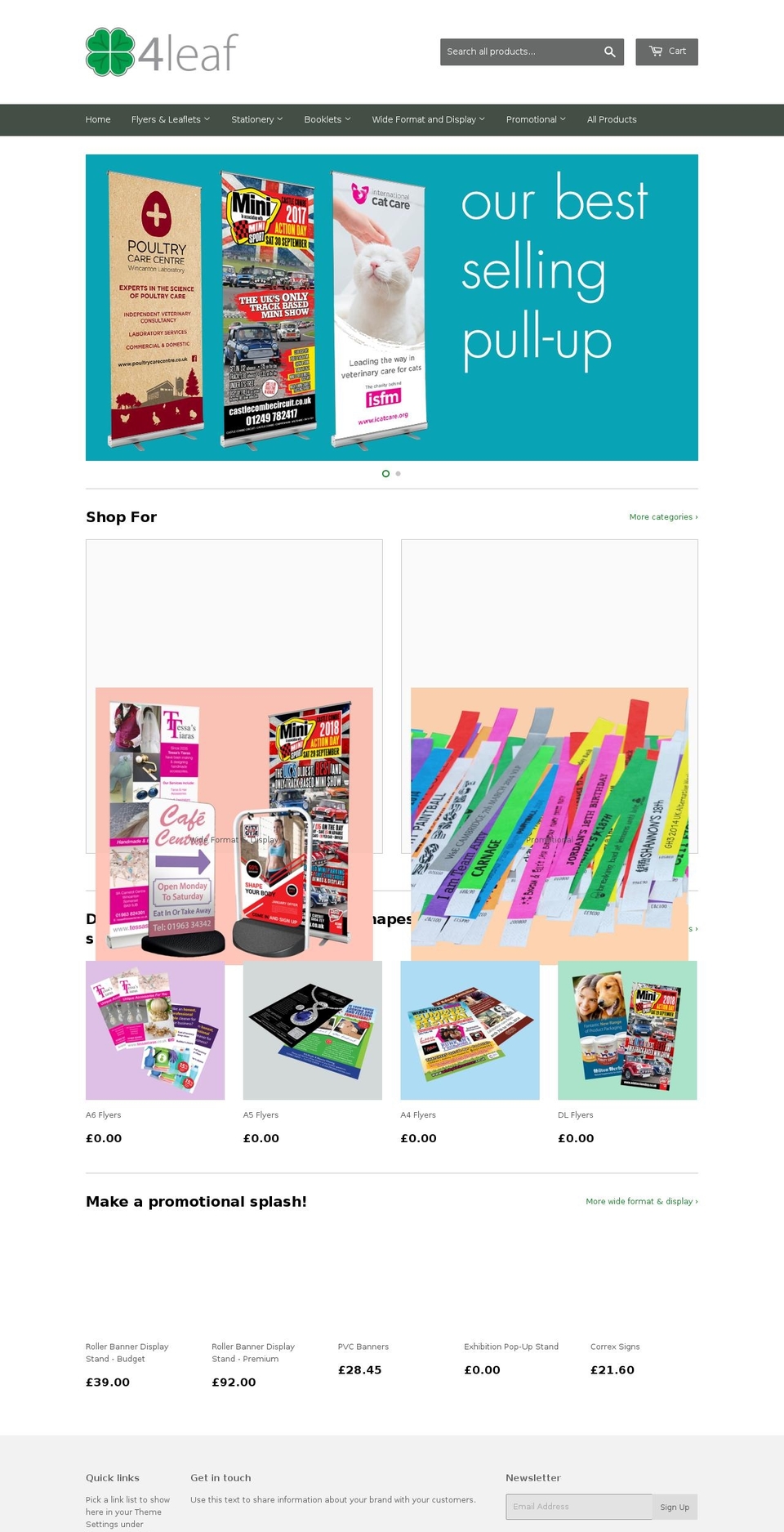 4leafprint.com — Shopify storefront screenshot