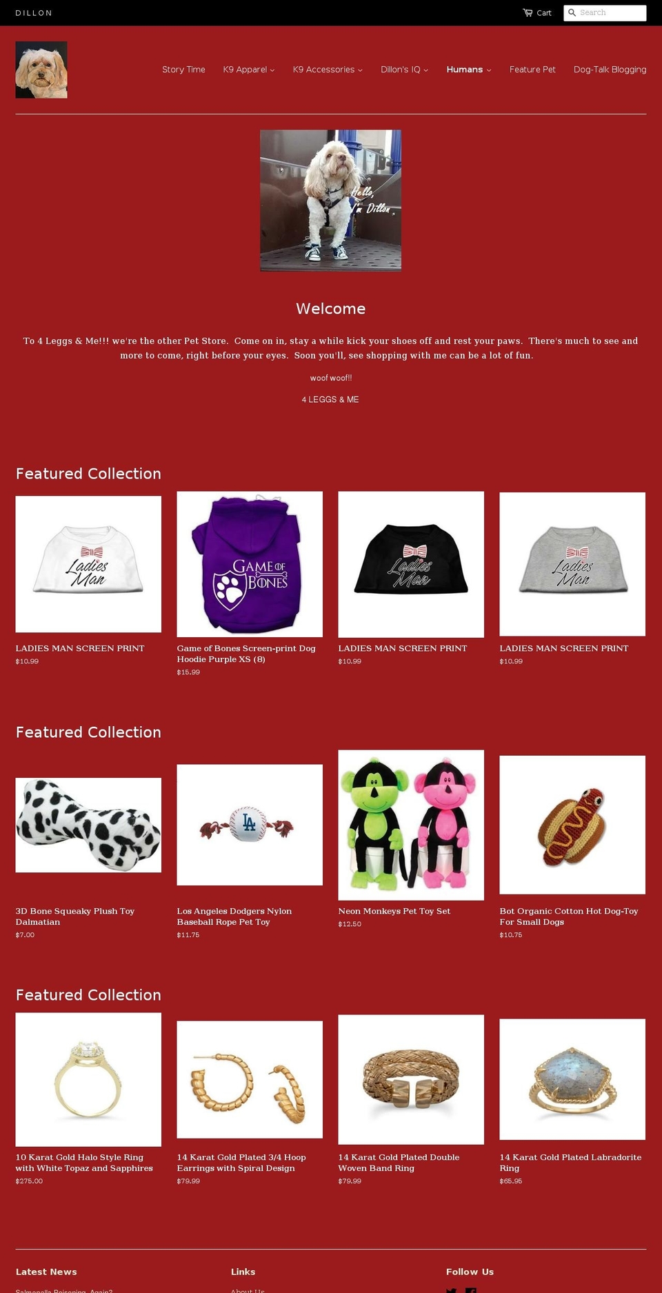 4leggsandme.com — Shopify storefront screenshot