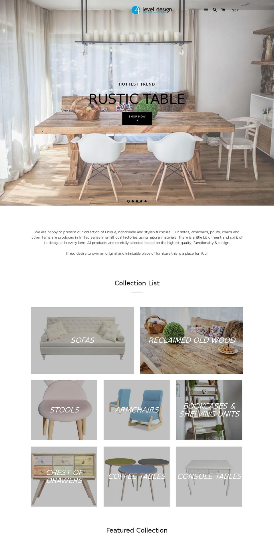 4leveldesign.com — Shopify storefront screenshot