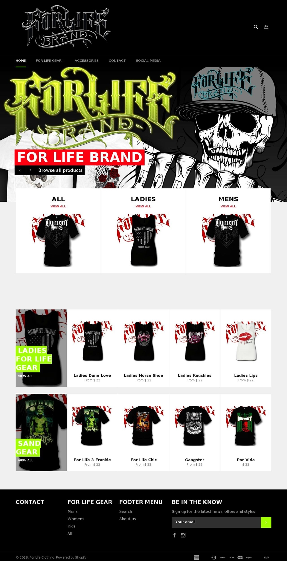 4lifeclothing.com — Shopify storefront screenshot
