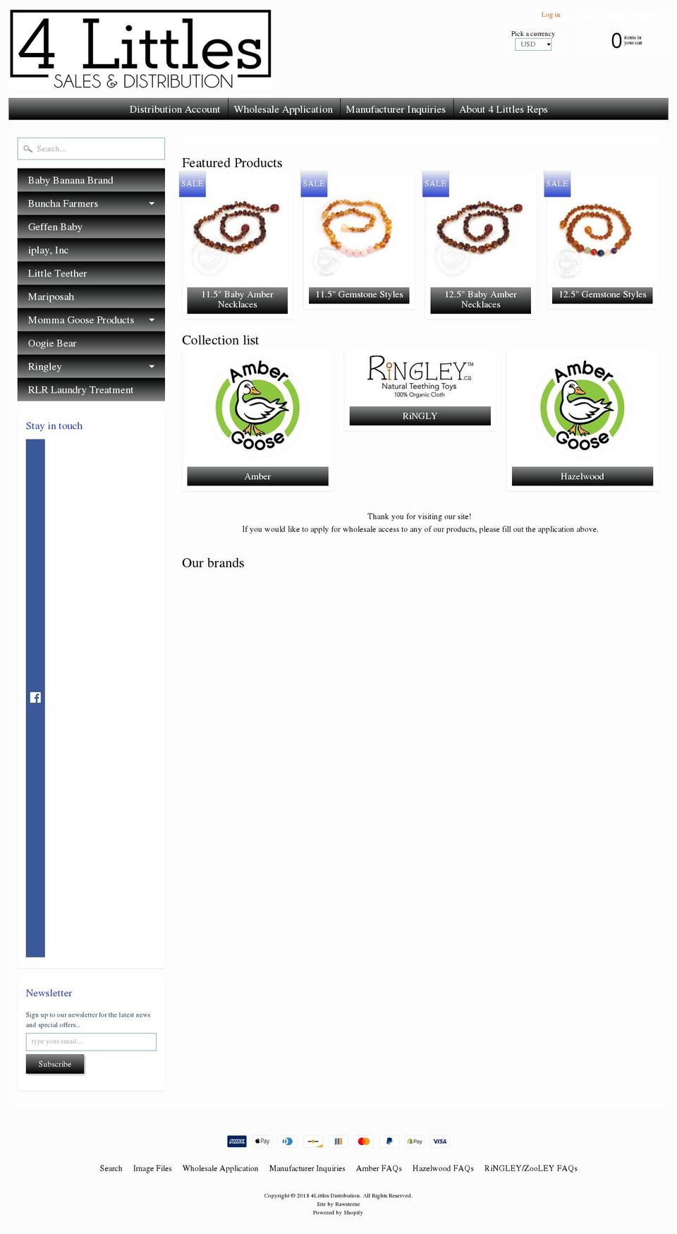 4littlesdistribution.com — Shopify storefront screenshot