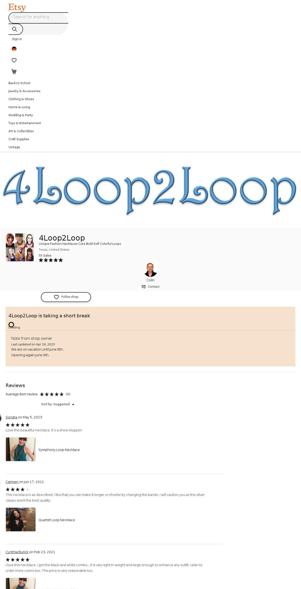 4loop2loop.net shopify website screenshot