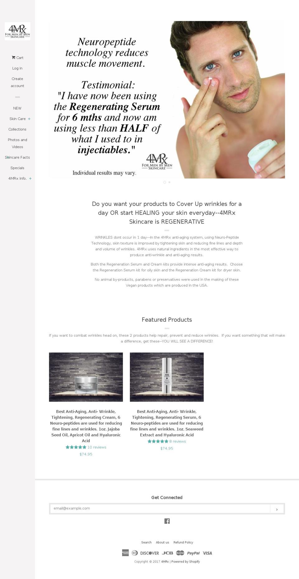 4mrx.com shopify website screenshot