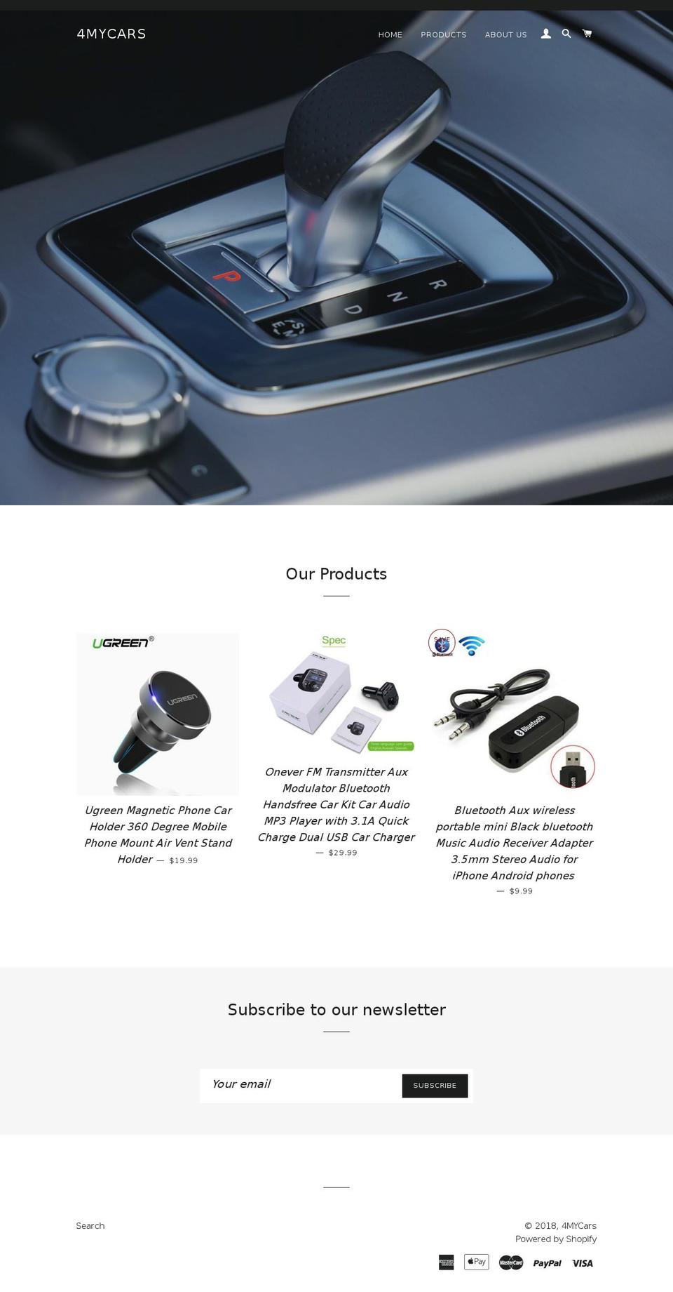 4mycars.net shopify website screenshot