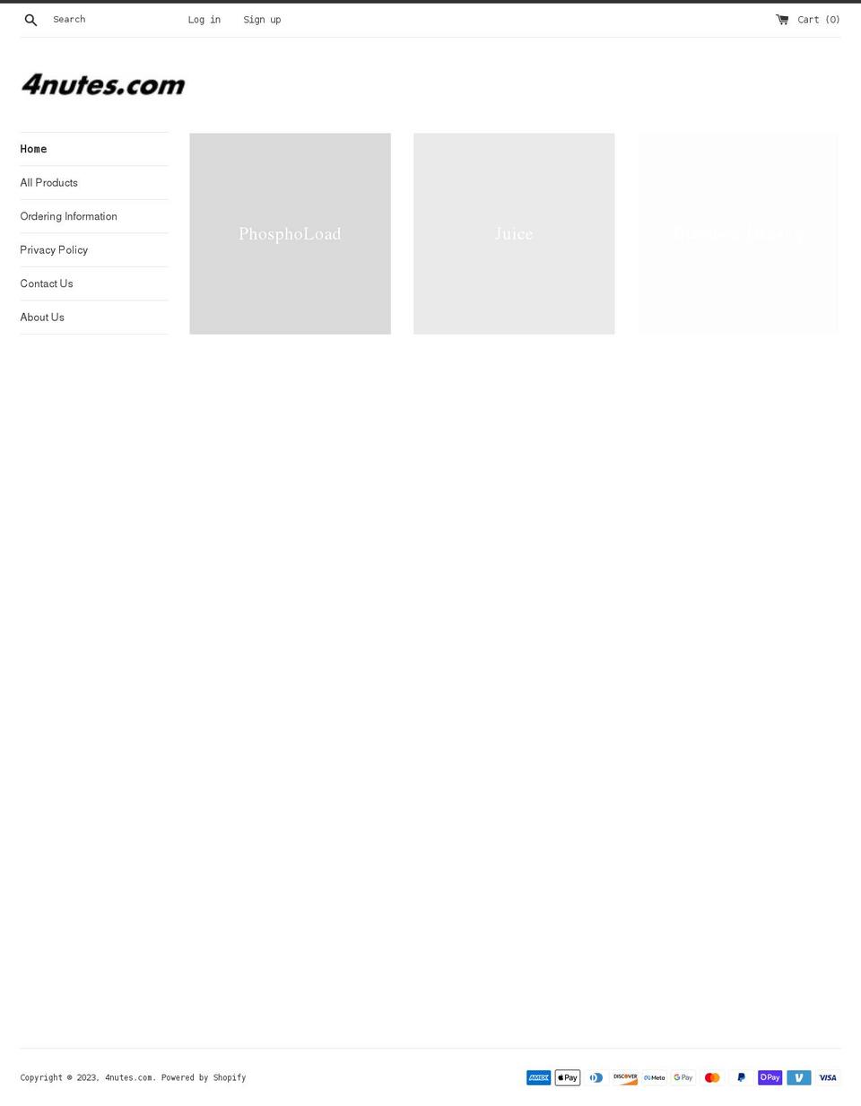 4nutes.com shopify website screenshot