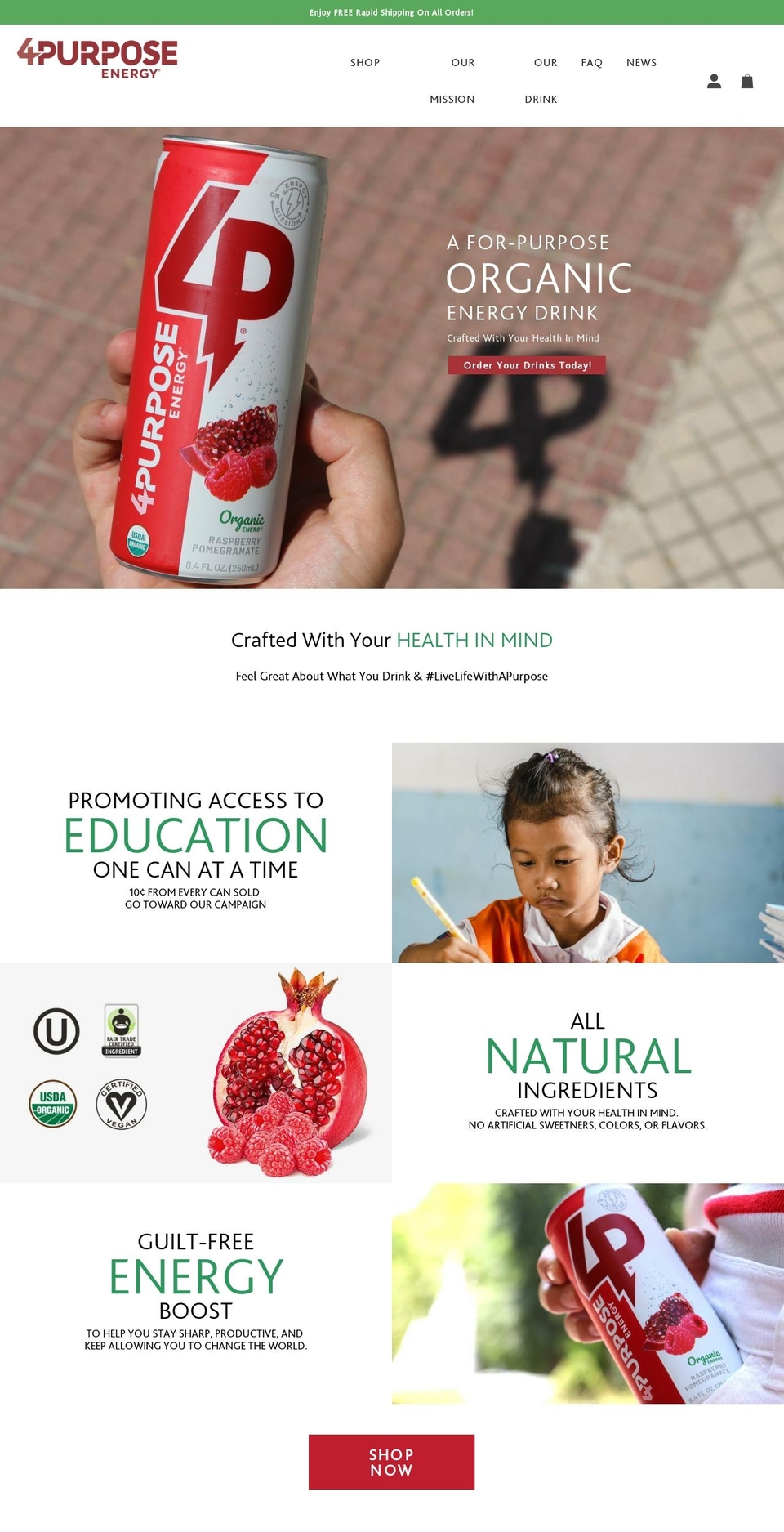 BELLE DIGITAL NOVEMBER DEVELOPMENT 18-11-2016 Shopify theme site example 4purposebeverage.com
