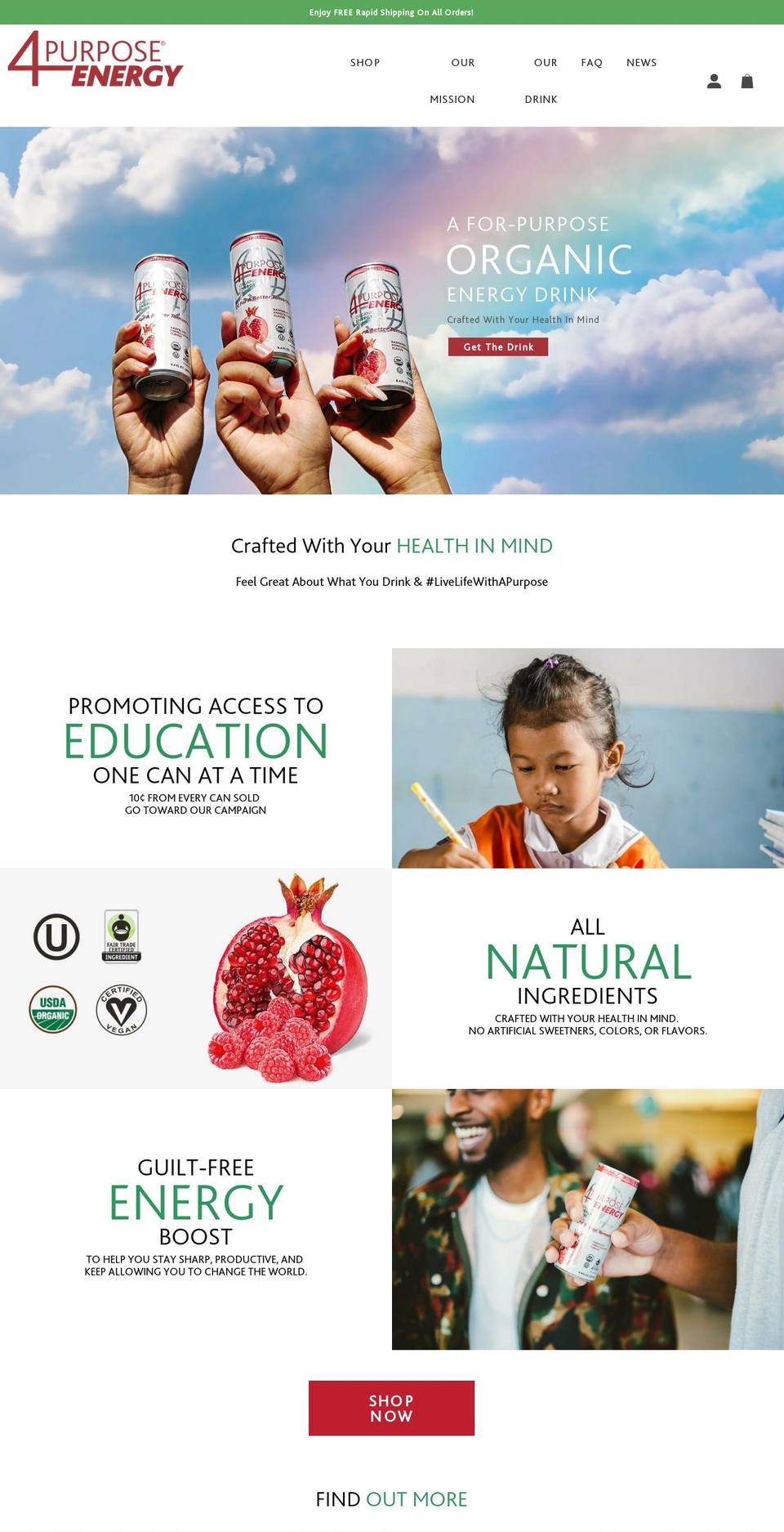 BELLE DIGITAL NOVEMBER DEVELOPMENT 18-11-2016 Shopify theme site example 4purposeenergydrink.com
