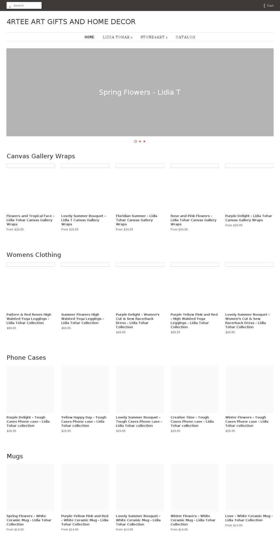 4rtee.com shopify website screenshot